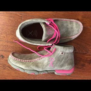 Twisted X Mocs-Breast Cancer Awareness Pink